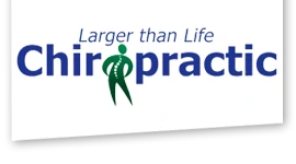 The Larger Than Life Chiropractic website header logo